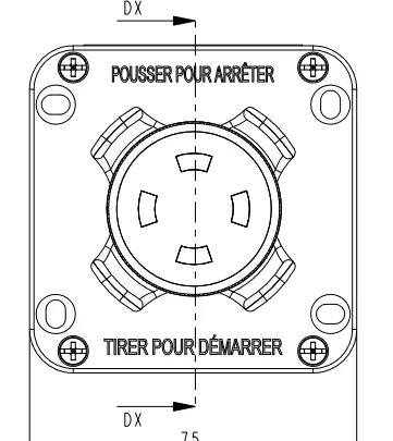 Emergency Stop Switch with Push Button – Ø40 mm Cap | SLA11NPNCGMS408 | French Version
