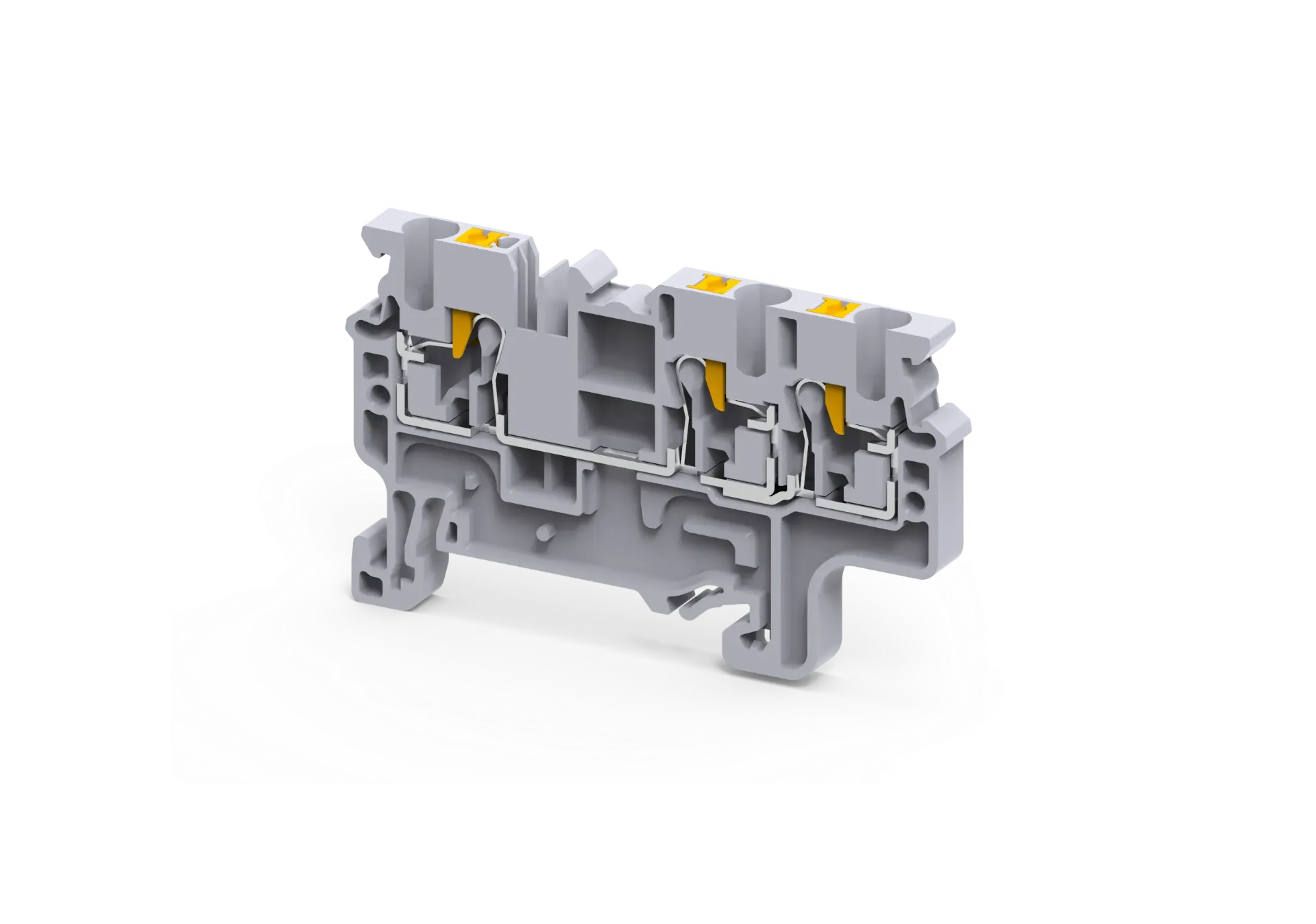 CP2.5/3 - 2.5 mm² Push-In Multiple Connection Terminal Block with 3 connection points