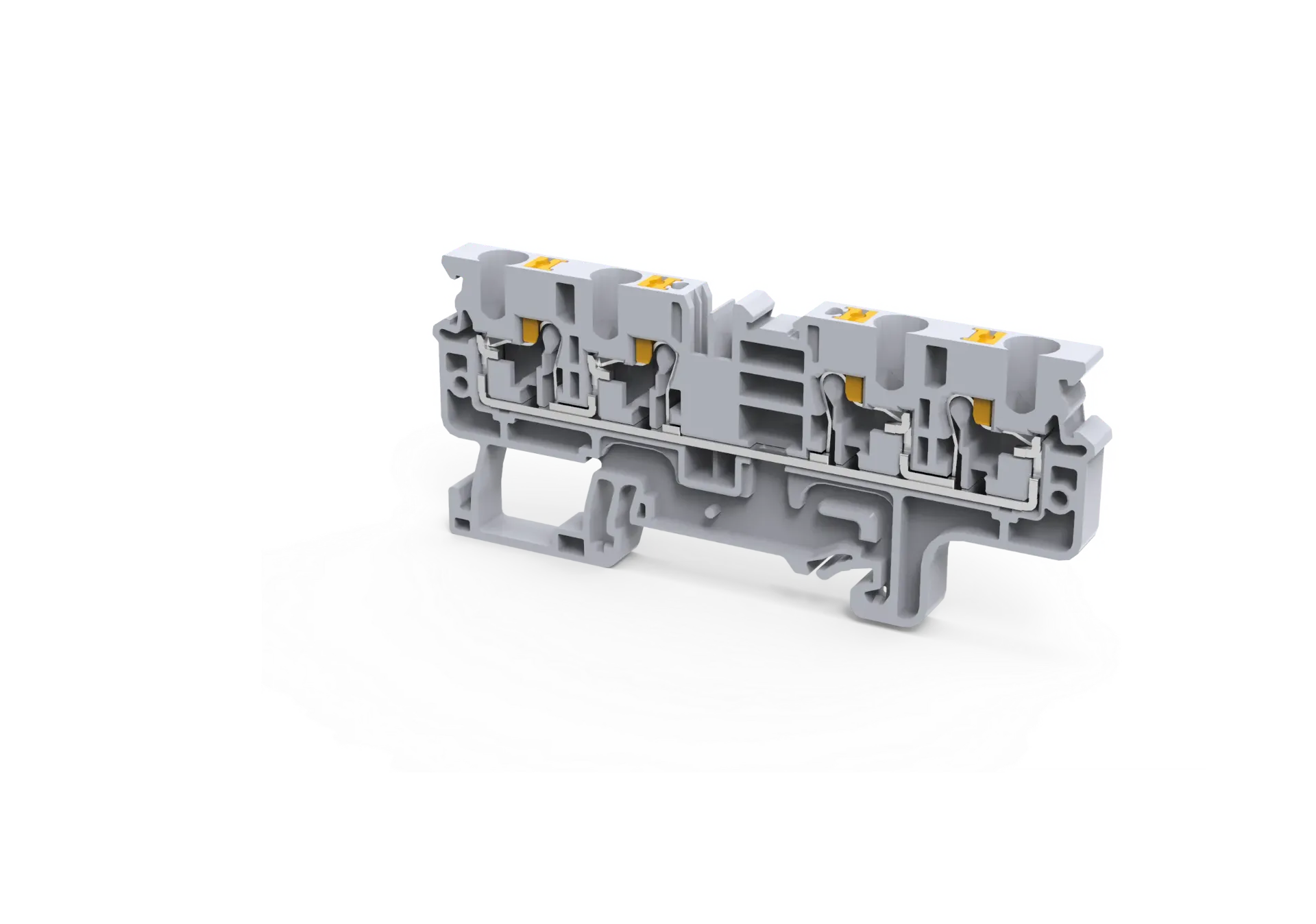 CP4/4 - 4 mm² Push-In Multiple Connection Terminal Block with 4 connection points
