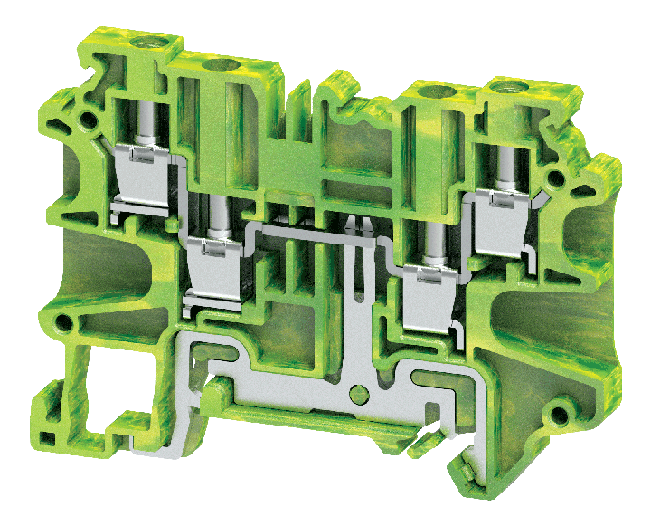 CYG4/4 - 4 mm² Screw Clamp Multiple Connection Terminal Block with 4 connection points