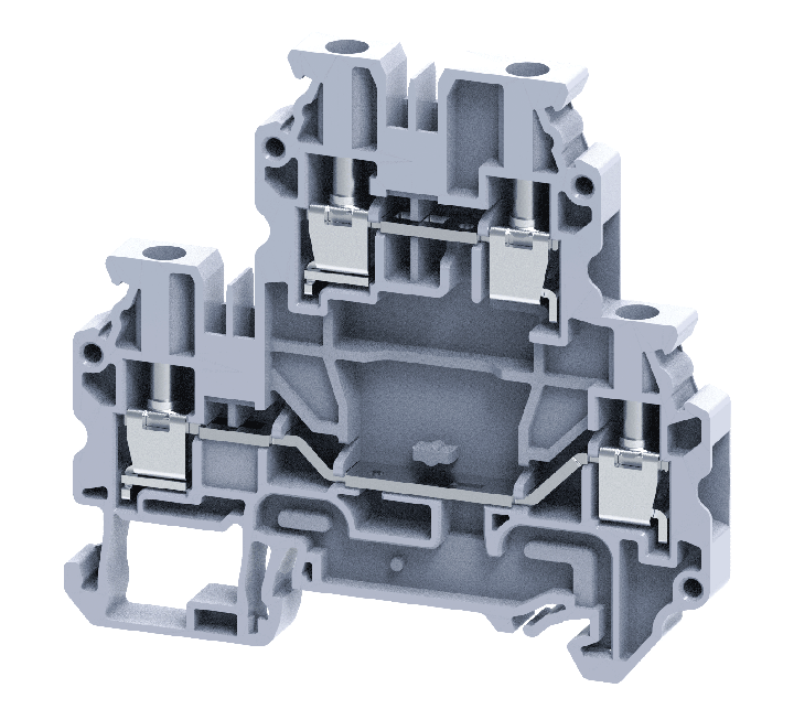 CYDL4 - 4 mm² Screw Clamp Double Level Terminal Block