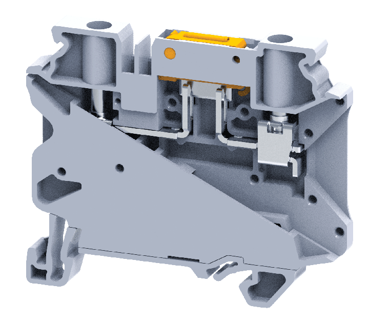 [CYK4] CYK4 - 4 mm² Screw Clamp Knife Type Disconnect and Test Terminal Blocks